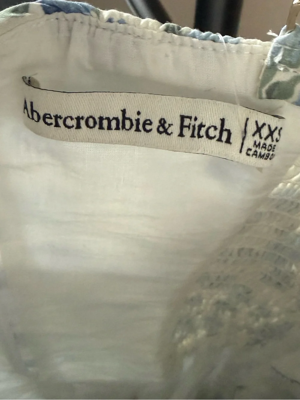 NWT Abercrombie & Fitch 100% Cotton A&F Dylan Bra-Free Midi Dress XXSP